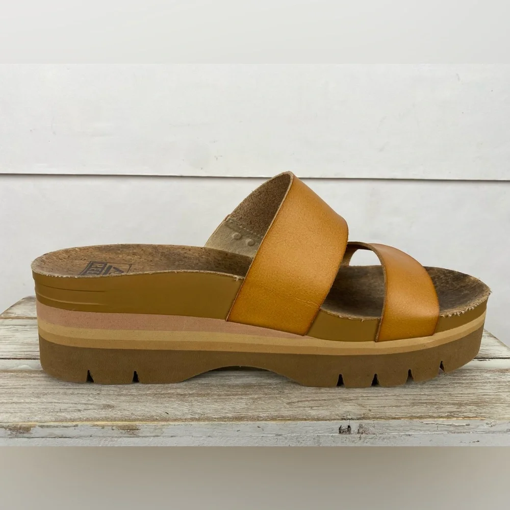Reef Women's Cushion Vista Higher Platform Slide Sandals women’s size 9 - Picture 2 of 13